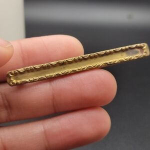 Antique Gold-Tone Ornate Decorative Bar Brooch c1920